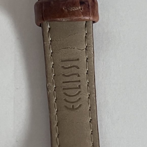 ECCLISSI Sterling Silver MOP Face #22690 Brown Leather Band Wrist Watch - Picture 8 of 8